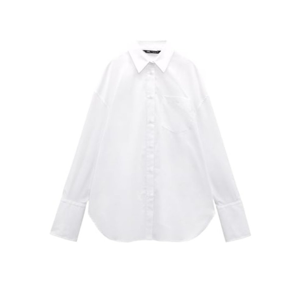 Zara oversized white shirt
